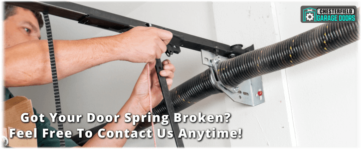 Broken Garage Door Spring Chesterfield VA